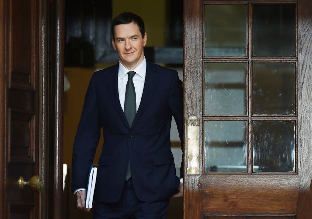 Britain's Chancellor of the Exchequer George Osborne leaves the Treasury to present the Autumn Statement to Parliament in London, Britain November 25, 2015. (REUTERS/Andy Rain/pool)