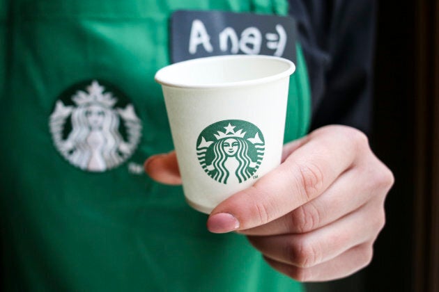 Starbucks opens a new store in Krakow, Poland on 8 April, 2017. (Photo by Beata Zawrzel/NurPhoto via Getty Images)