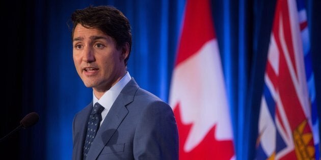 Prime Minister Justin Trudeau responds to questions during a news conference after a Liberal caucus retreat in Kelowna, B.C., on Sept. 7, 2017.