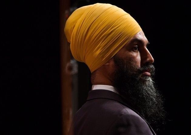 Jagmeet Singh listens during the final federal NDP leadership debate in Vancouver, B.C., on Sept. 10, 2017.