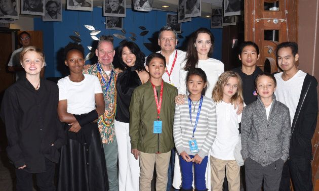 Angeline Jolie and her family at the 'First They Killed My Father' premiere at the Telluride Film Festival on Sept. 2 2017. (Photo by Vivien Killilea/Getty Images)