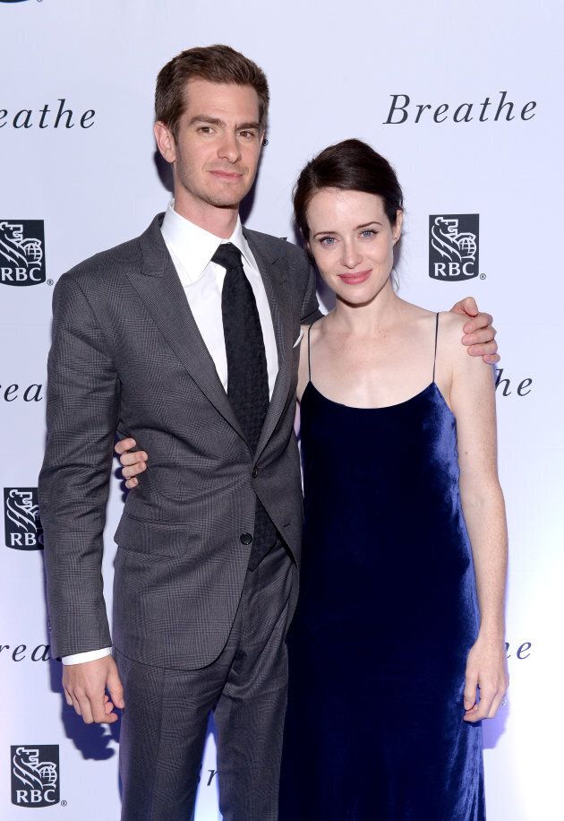 Andrew Garfield and Claire Foy attend the RBC hosted 'Breathe' cocktail party at RBC House.