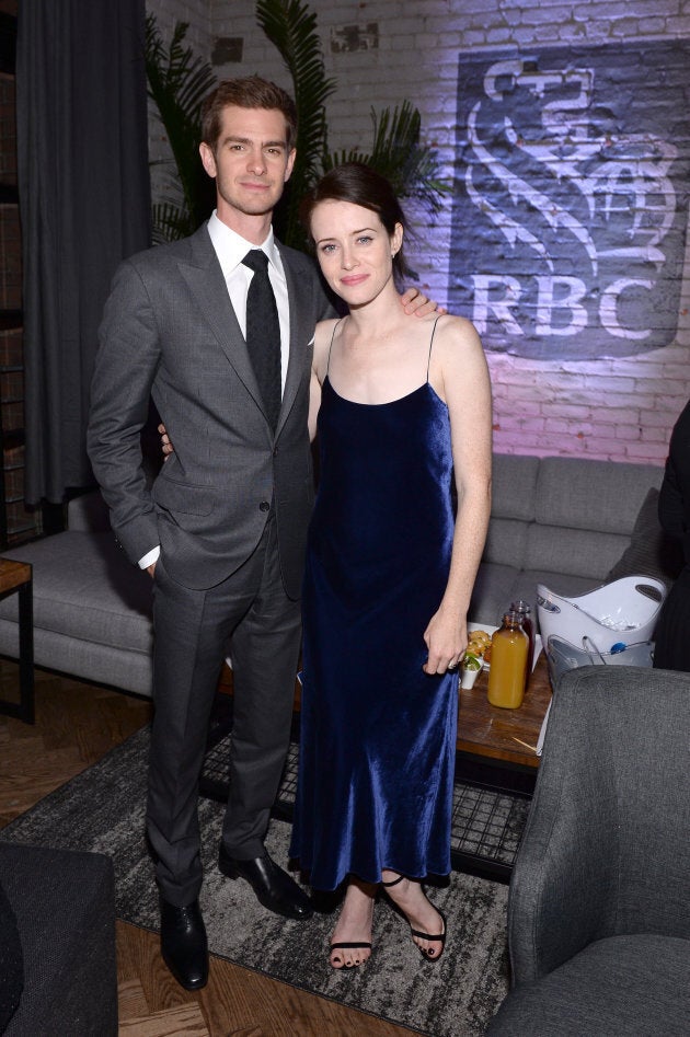 Andrew Garfield and Claire Foy at RBC House during the Toronto Film Festival 2017. (Photo by GP Images/Getty Images for RBC)