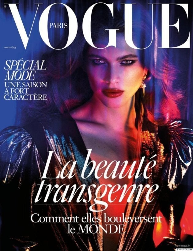 Transgender model Valentina Sampaio on the cover of French Vogue.