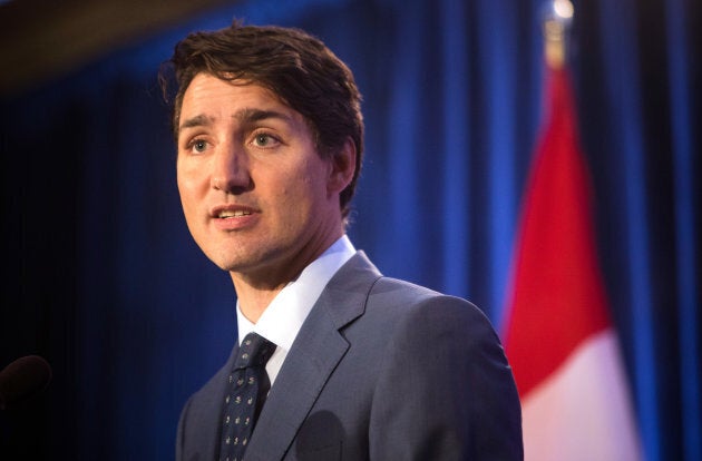 Prime Minister Justin Trudeau speaks to media after the federal Liberal party caucus retreat in Kelowna, B.C., on Thursday, Sept. 7, 2017.