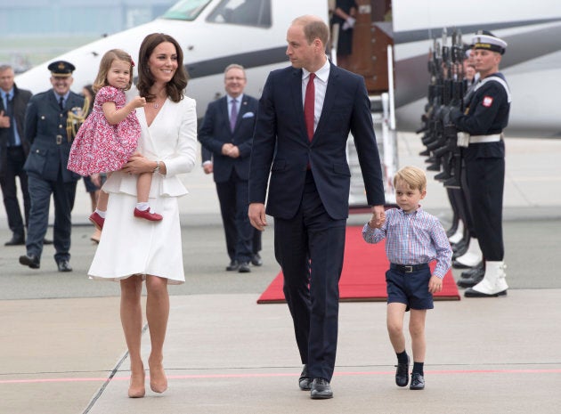 The Duke and Duchess of Cambridge with their children in Warsaw, Poland in July. (Photo by Arthur Edwards / Pool/ Getty Images)