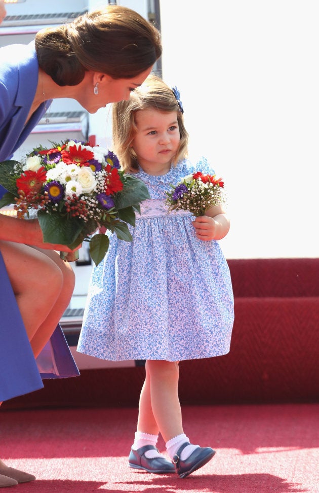 Duchess of Cambridge and Princess Charlotte at Berlin Tegel Airport on July 19, 2017 in Berlin, Germany. (Photo by Chris Jackson/Getty Images)