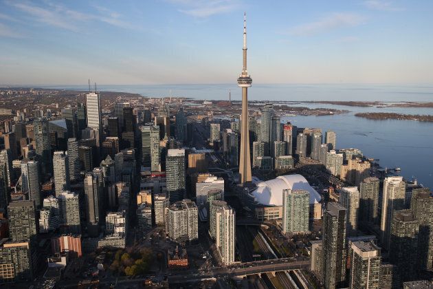 An aerial view of Toronto, Ont.