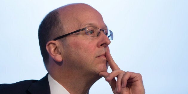 CIBC president and CEO Victor Dodig listens during the company's annual and special meeting of shareholders in Vancouver on April 5, 2016.