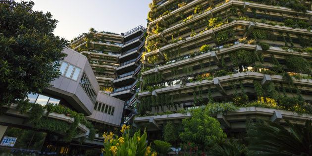 A sustainable building in Barcelona, Catalonia, Spain.