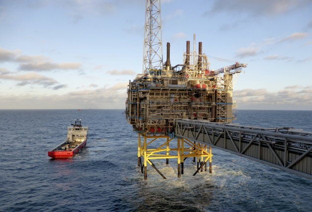 A gas processing platform owned by Statoil, near Stavanger, Norway, Feb. 11, 2016. Norway's sovereign wealth fund has reached a valuation of US$1 trillion.