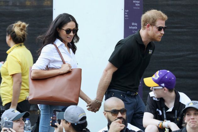 Prince Harry and Meghan Markle attend a Wheelchair Tennis match during the Invictus Games 2017 on September 25, 2017 in Toronto. (Chris Jackson/Getty Images for the Invictus Games Foundation )