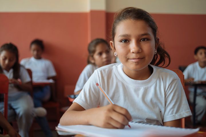 "In spite of the earthquake, I follow my dreams as they have not changed, I want to be a teacher when I grow up because I want to teach children," claims Emilia Vilela, 11, with a big smile on March 13, 2017 in Coaque, Manabí, Ecuador. Emilia from Coaque, Manabí is one of the 250,000 children affected by the 7.8 earthquake that shook Ecuador on April 16, 2016. Emilia participated in UNICEF's psychosocial support activities within its child-friendly spaces.