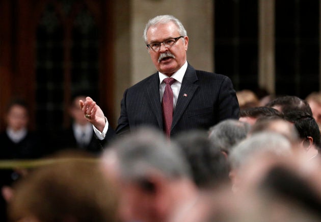 Gerry Ritz speaks during in the House of Commons in Ottawa on Feb. 24, 2015.