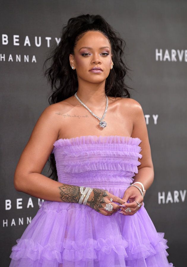Rihanna attends the 'FENTY Beauty' by Rihanna launch Party at Harvey Nichols Knightsbridge on September 19, 2017 in London, England. (Photo by Karwai Tang/WireImage)