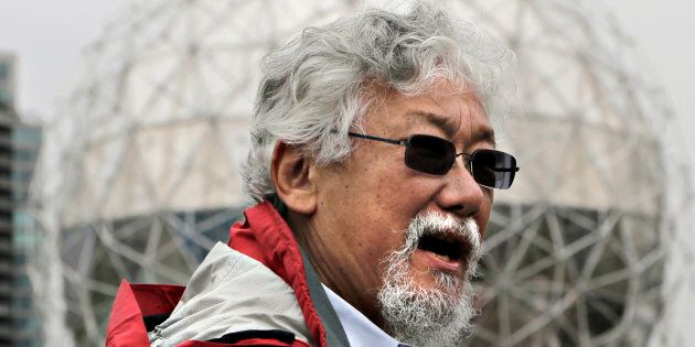 Canadian environmentalist David Suzuki talks to media during a news conference in Vancouver, B.C., June 4, 2012.