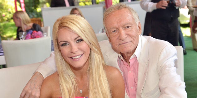 Crystal Harris and Hugh Hefner at Playboy's 2013 Playmate Of The Year luncheon in Holmby Hills, California.