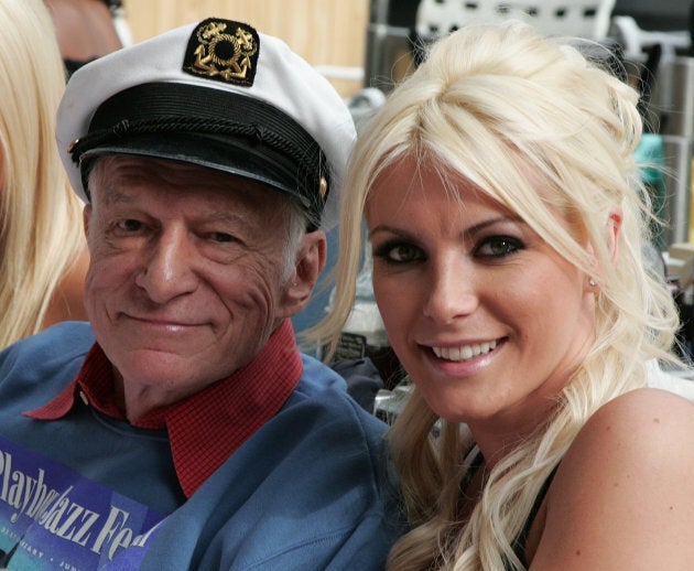 Hugh Hefner and Crystal Harris attend the 31st annual Playboy Jazz Festival at the Hollywood Bowl on June 13, 2009. (David Livingston/Getty Images)