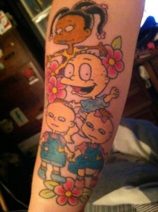 120 Cartoon Tattoos For A Blast From The Past  Bored Panda