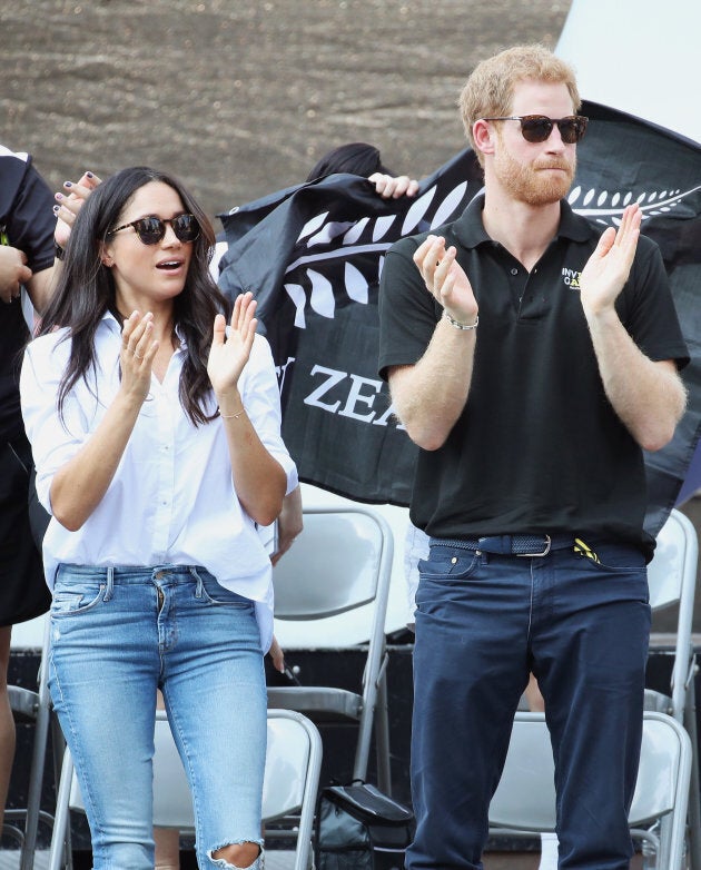 The couple cheered on the wheelchair tennis competitors on Monday.