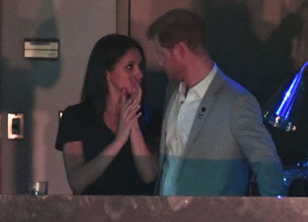 Meghan Markle and Prince Harry are seen on day 8 of the Invictus Games Toronto 2017 on September 30, 2017. (Karwai Tang/WireImage)