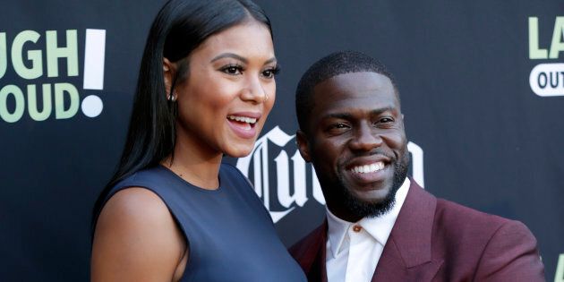 Kevin Hart and Eniko Parrish attends Launch Of Laugh Out Loud hosted by Kevin Hart And Jon Feltheimer on August 03, 2017 in Los Angeles, California. (Mike McGinnis/Getty Images)