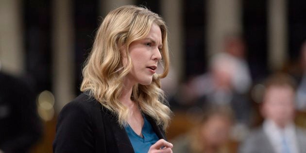 Conservative MP Rachael Harder rises during question period in the House of Commons on Sept.27, 2017.