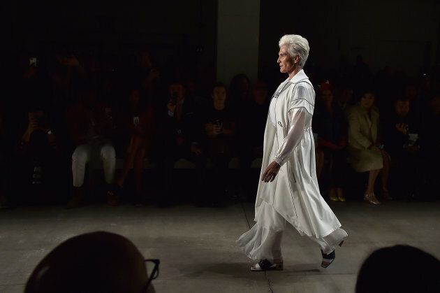 Maye Musk walks the runway during the Concept Korea fashion show during New York Fashion Week: The Shows on September 8, 2017. (Theo Wargo/Getty Images For NYFW: The Shows)