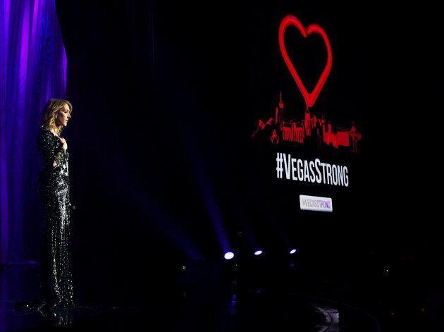 Celine Dion pledges proceeds from the show at the Colosseum in Caesars Palace to the victim's families of the Route 91 Harvest country music festival shooting.