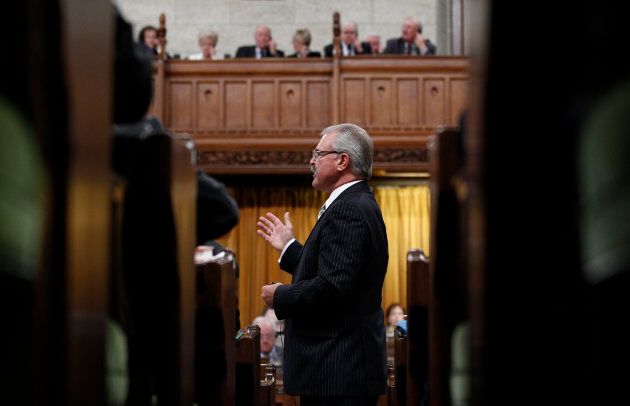 Canada's agriculture minister at the time, Gerry Ritz speaks during Question Period in the House of Commons on Parliament Hill in Ottawa on Oct. 15, 2012.