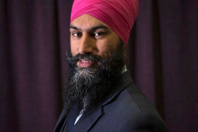 Jagmeet Singh poses for a photograph after winning the NDP leadership in Toronto on Oct. 1, 2017.