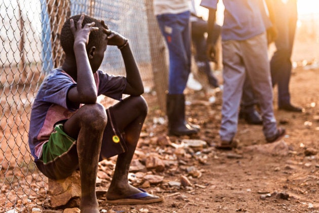 A young boy pictured at a refugee camp on April 2, 2017 in Juba, Sudan.