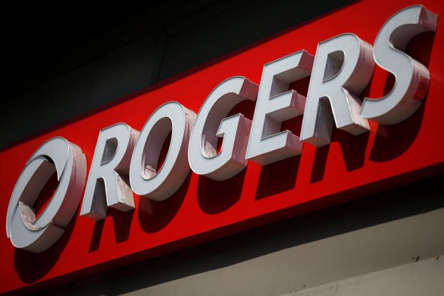 A sign is pictured outside a Rogers Communications retail store in Ottawa, July 20, 2017.