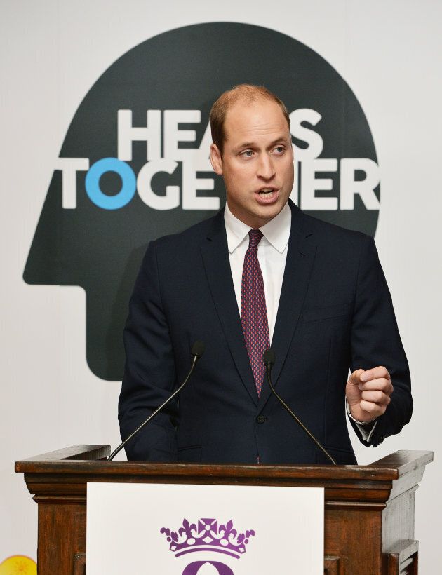 Prince William speaks at a reception on World Mental Health Day to celebrate the impact of the Heads Together Charity at St James's Palace on October 10, 2017 in London, England. (Photo by John Stillwell - WPA Pool/Gety Images)