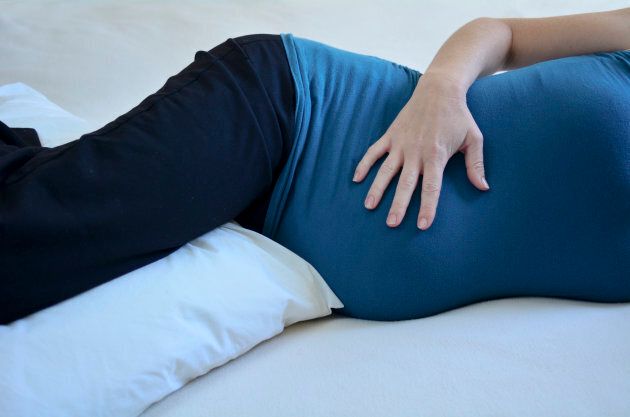 Researchers recommend lying on your side during pregnancy.