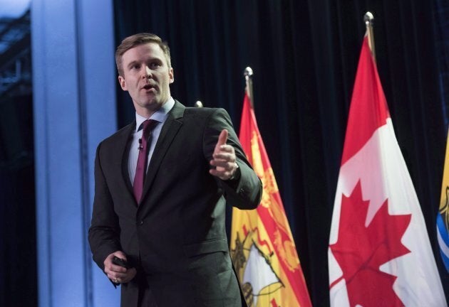 New Brunswick Premier Brian Gallant delivers the State of the Province address in Fredericton, N.B., on Jan. 26, 2017.