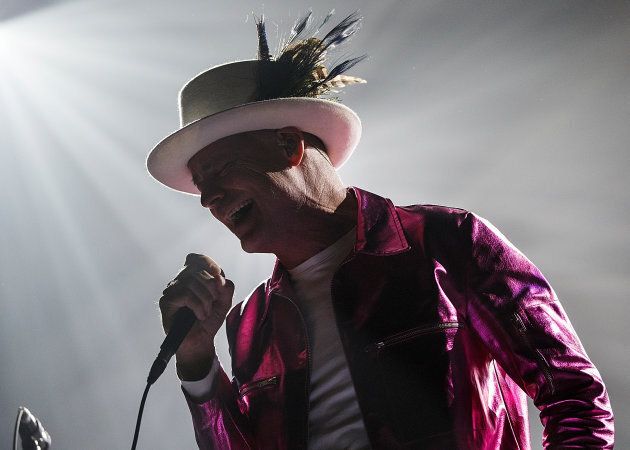 Gord Downie of The Tragically Hip performs onstage during their Man Machine Poem Tour opener at Save On Foods Memorial Centre on July 22, 2016 in Victoria, B.C.