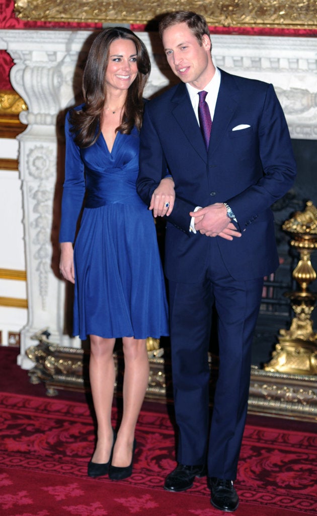 Prince William and Kate Middleton announce their engagement on Nov. 16, 2010 in London.