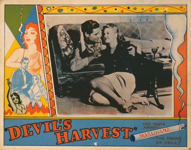 A poster for Ray Test's 1942 drama "Devil's Harvest."