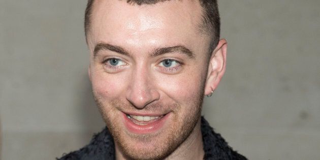Sam Smith outside the BBC Broadcasting House in London.