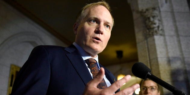 NDP MP Peter Julian speaks to reporters on Parliament Hill on Oct. 19, 2016 in Ottawa.