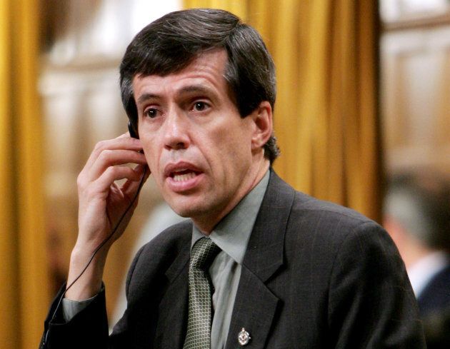 Conservative MP Maurice Vellacott speaks in the House of Commons on Parliament Hill in Ottawa on May 9, 2006.