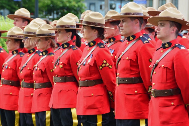 RCMP honouring officers who died in the line of duty on Victoria on June 10, 2014.