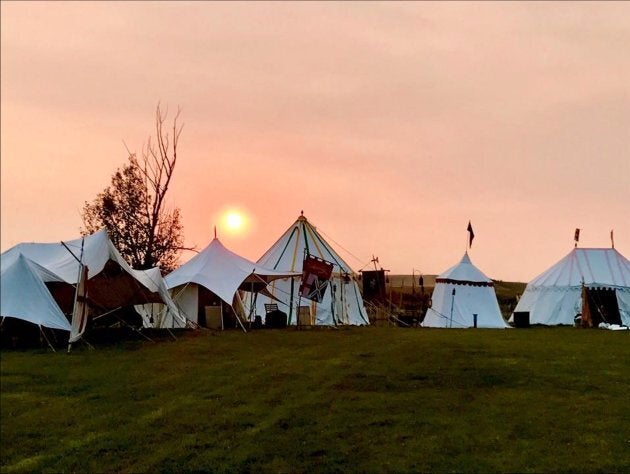 The Good Knights Medieval Encampment where guests sleep in medieval-style tents, near Three Hills, Alta.