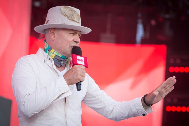 Gord Downie delivers remarks at Parliament Hill on July 2, 2017 in Ottawa. (Mark Horton/Getty Images)