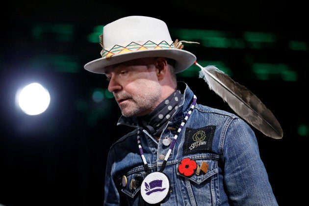 Gord Downie takes part in an honouring ceremony at the Assembly of First Nations Special Chiefs Assembly in Gatineau, Que. on Dec. 6, 2016.