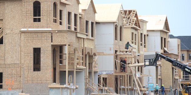 New homes under construction in Etobicoke, Toronto, May 16. Sales of pre-construction detached homes in the Toronto area plunged by 73 per cent in September, as evidence mounts that investors — if not homebuyers — are pulling back from the market.