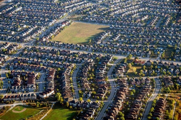 An aerial photo of a suburban neighbourhood in Toronto. Sales of pre-construction low-rise homes have plunged 73 per cent in Toronto, amid evidence that investors are pulling back from the market.