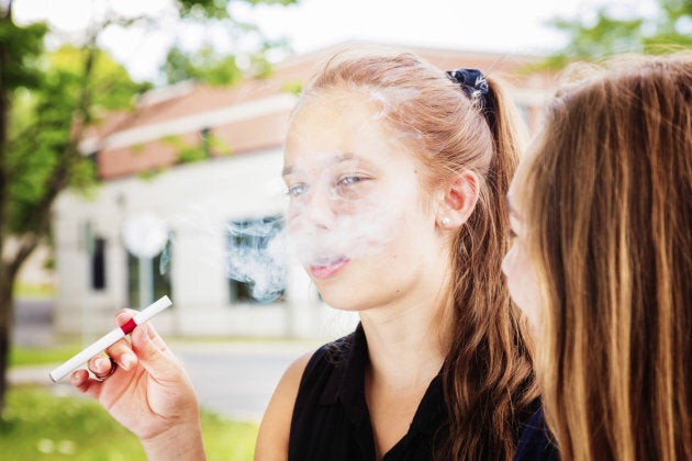 Teens who vaped in the 30 days prior to the start of the study were more likely to start smoking cigarettes and to continue smoking after one year.