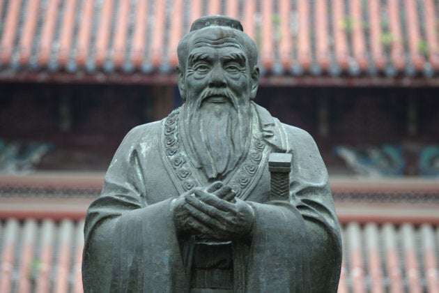 A statue of Chinese philosopher Confucius at the Confucius Temple in Suzhou (China).